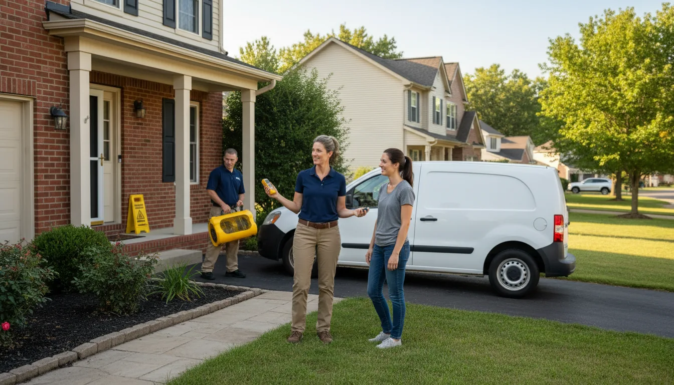 Residential water damage restoration in Factoryville, PA
